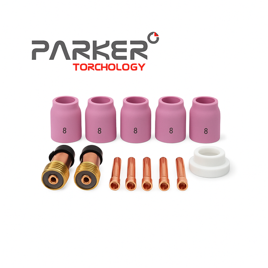 Parker Stubby Tig Gas Lens MKII Pro Kit
