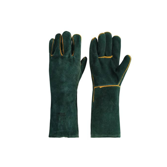 Leather Green Work Gloves – Wrist Length