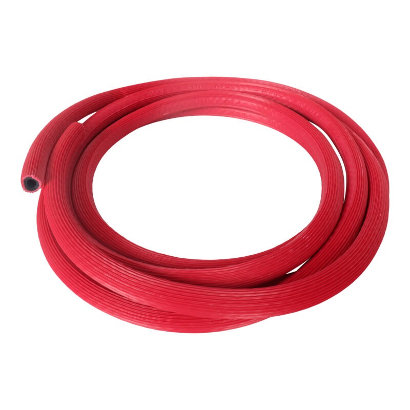 Image of a coiled red Porta Style Hose Acetylene 6MM