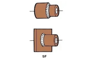 The image shows the difference between weld quality from inside the pipe if the pipe was purged (on the left) vs. if the tube was welded without a purging gas (right).