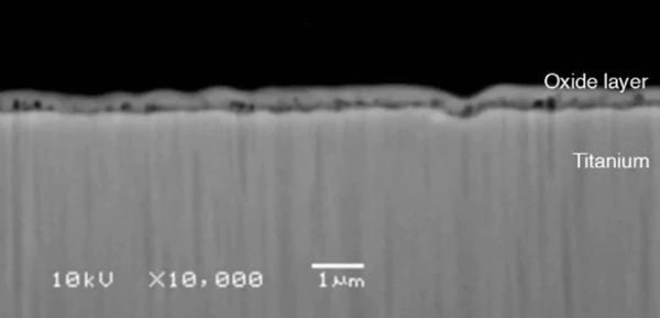 Image showing how the oxide layer sits inside the metal